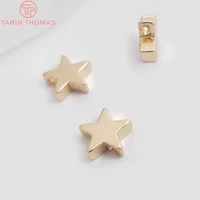 20pcs 5mm 8mm 24k champagne gold color plated brass small star charms pendants diy jewelry findings accessories wholesale