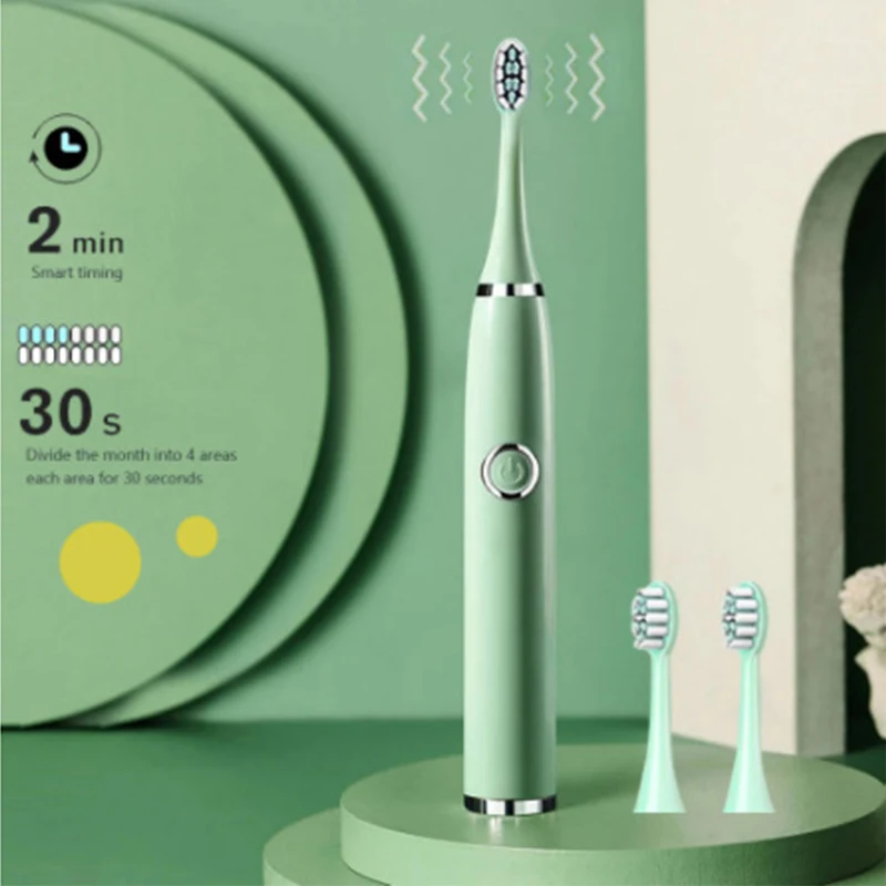 

Edieu 2021 Electric Toothbrushes for Adults Kid Smart Timer Whitening Toothbrush IPX6 Waterproof Replaceable AA Battery Version