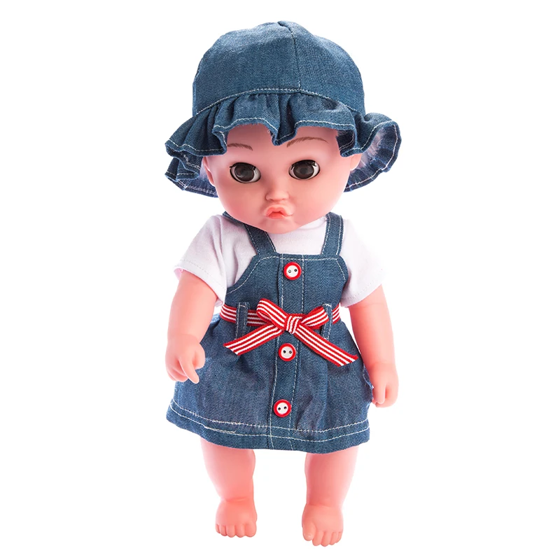 

35CM Full Body Silicone Baby Dolls Rebron Toddler With T shirt Lifelike Toys For Girls Boys Bebe Reborn Vinyl New Born For Gifts