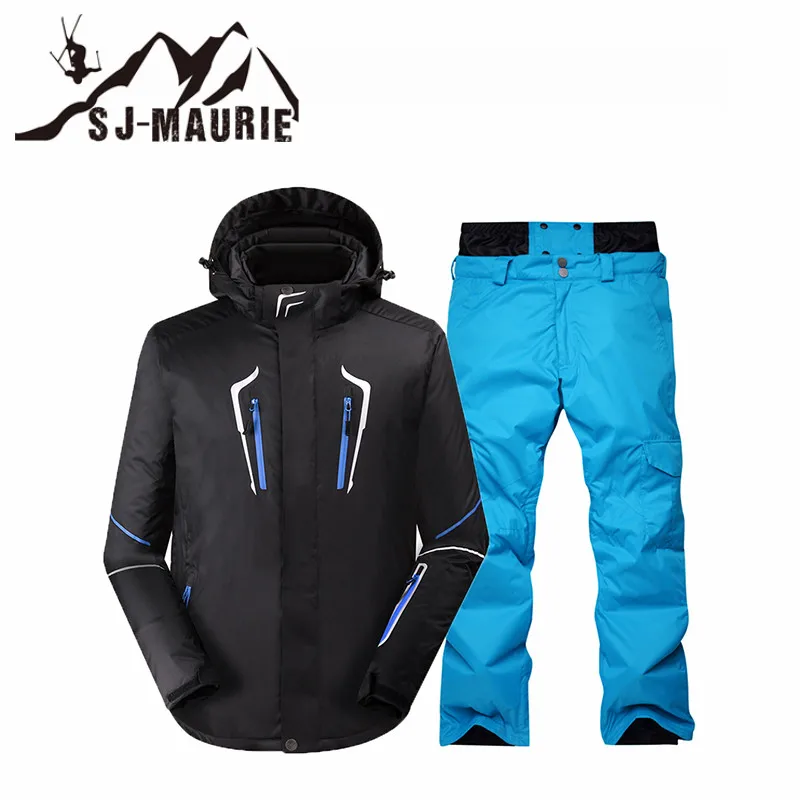 color4 SJ-Maurie мужской лыжный костюм, куртка для сноуборда и штаны, костюм, комплект ветронепроницаемой водонепроницаемой зимней уличной спортивной одежды, зимний костюм, теплый - Цвет: color4