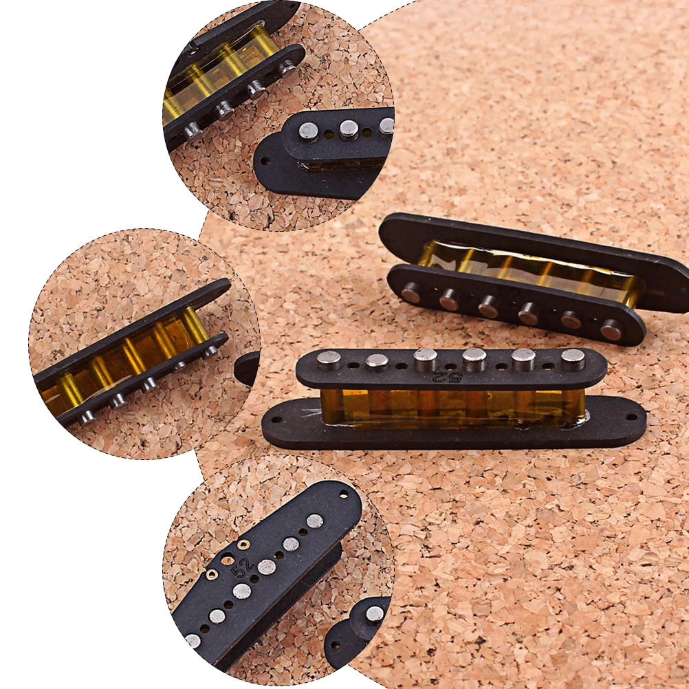 

2pcs Alnico Electric Guitar Single Coil Pickup Humbucker Slug Bobbin Cover