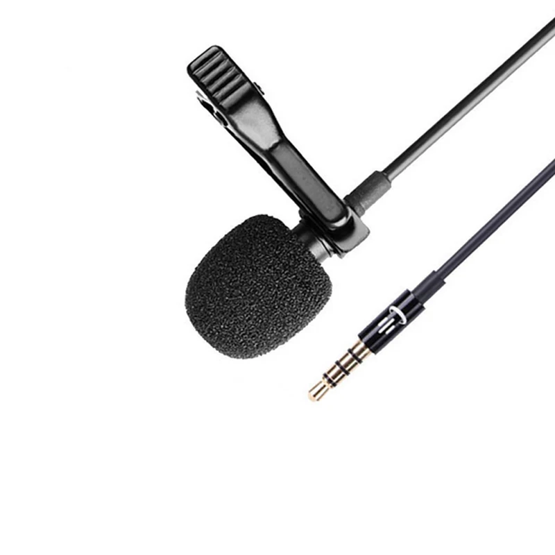 Профессиональный петличный конденсаторный микрофон для записи аудио и видео