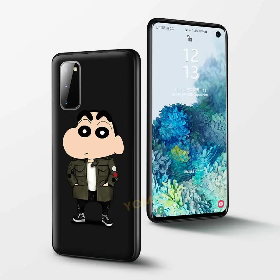 

Crayon Shin-Chan Case for Samsung Galaxy S20 FE S21 Note 20 Ultra S10 10 Lite S9 Plus S8 S10e TPU Black Phone Cover Coque