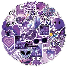10/30/50PCS Purple Fashion Aesthetic Stickers for Motorcycle Journal Skateboard Laptop Waterproof Graffiti Cool Decals Kid Toys