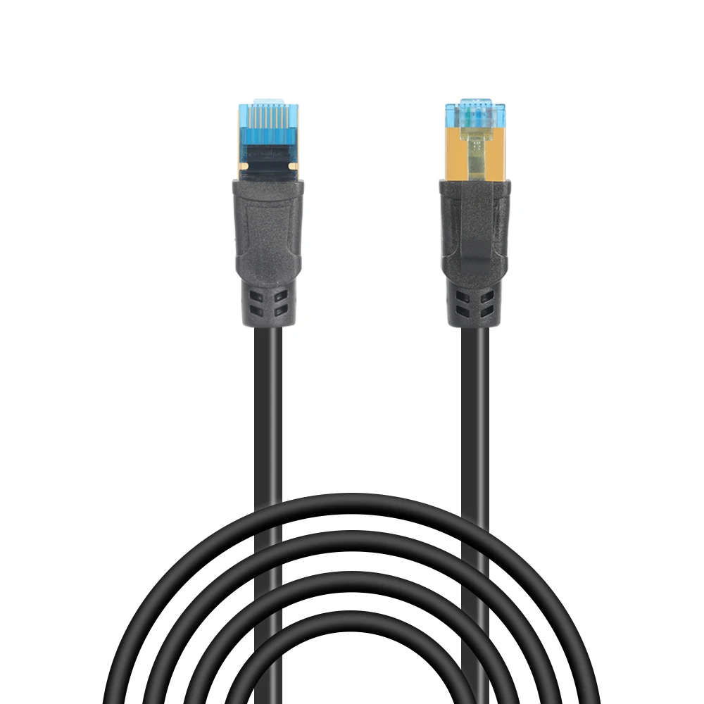 Высокоскоростной Gigabit Cat8 Ethernet кабель 10 футов 40 Гбит/с 2000 МГц сетевой Интернет SFTP LAN