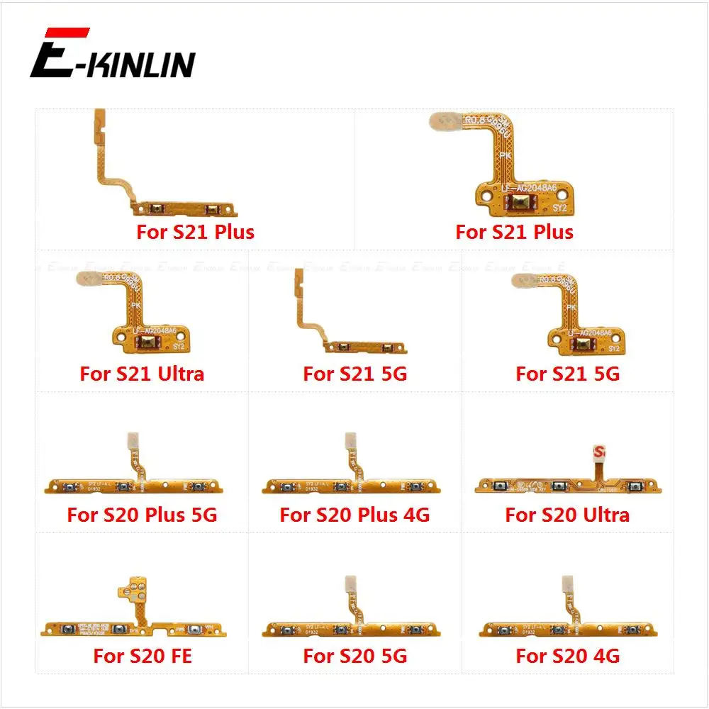 

Switch Power ON OFF Button Flex Cable Ribbon For Samsung Galaxy S20 FE S21 Ultra Plus 4G 5G Mute Silence Volume Key Repair Part