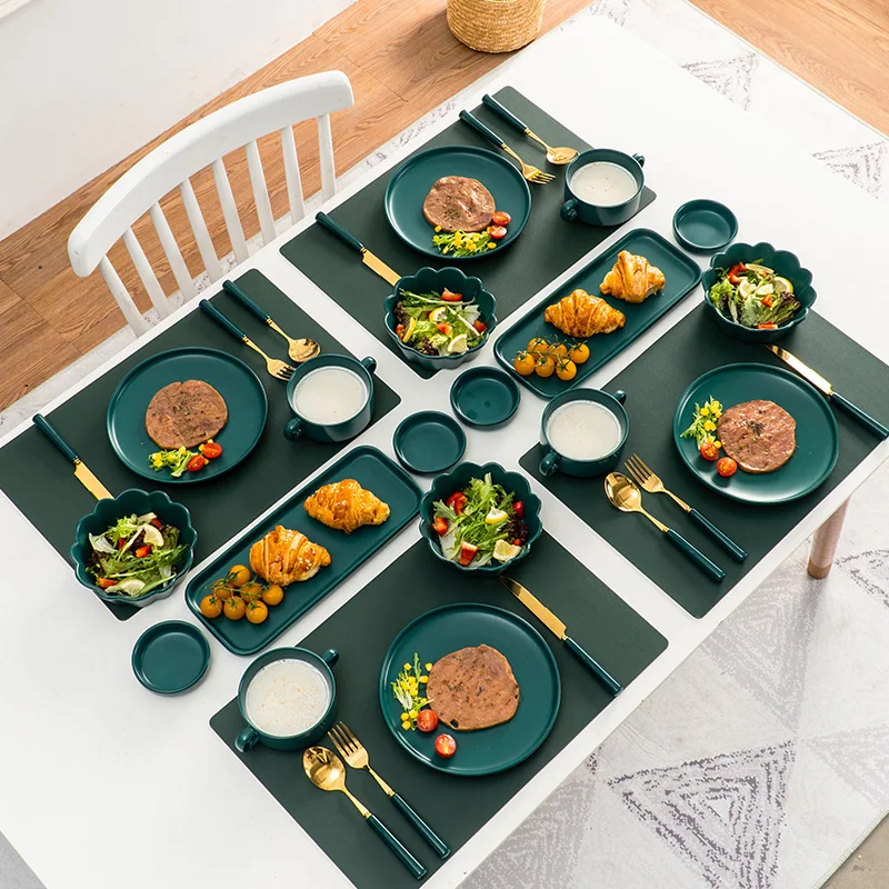 

Creative Western Plates Steak Round Tableware Ceramic Dinner Plate Set Dish European Vaisselle Japonaise Cookware DI50CJ