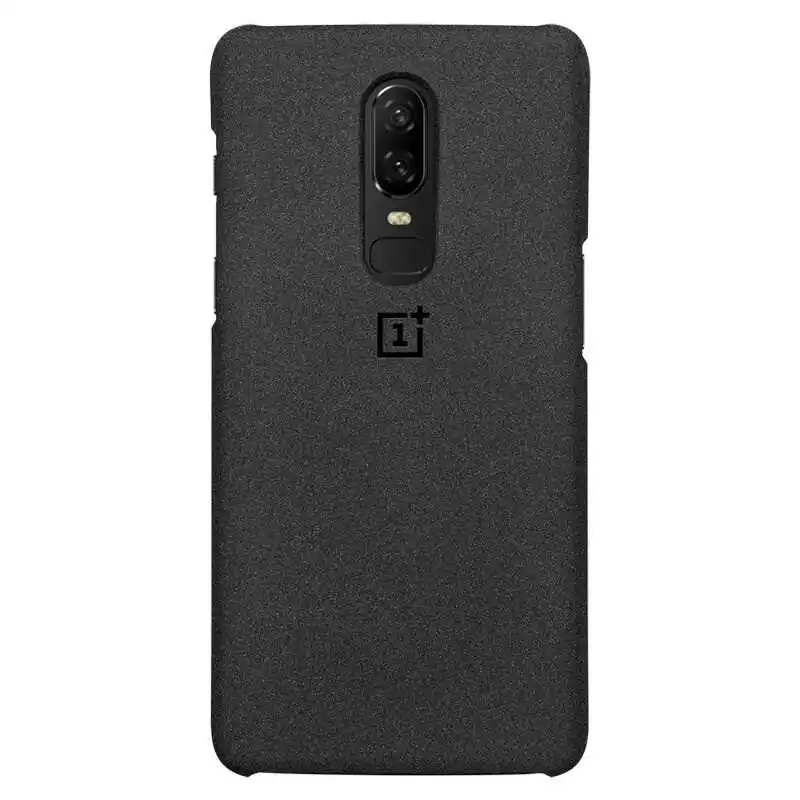 Original Official For OnePlus 6 Genuine Sandstone /karbon/ebony wood /Nylon Matte Slim Back Skin Hard Case Cover
