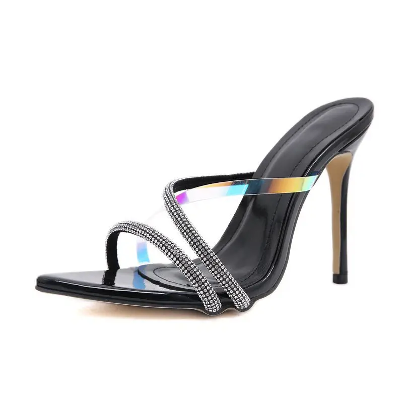 

Pointed toed shoes women's versatile sandals night club shoes large 41