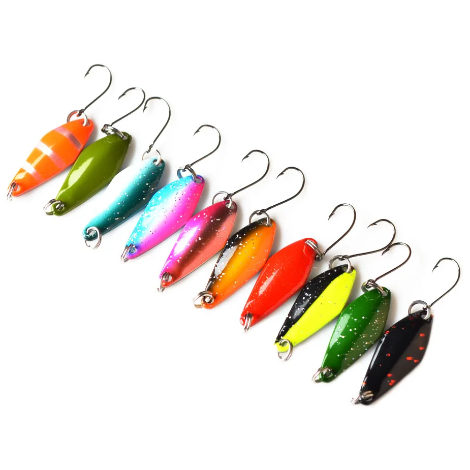 

5pcs Fishing Metal Spoons Trout Lures 2.2g 2.5g 3g 4.5g 5g Small Hard Sequins Bait Spinner Spoon Lures Fishing Fresh Water