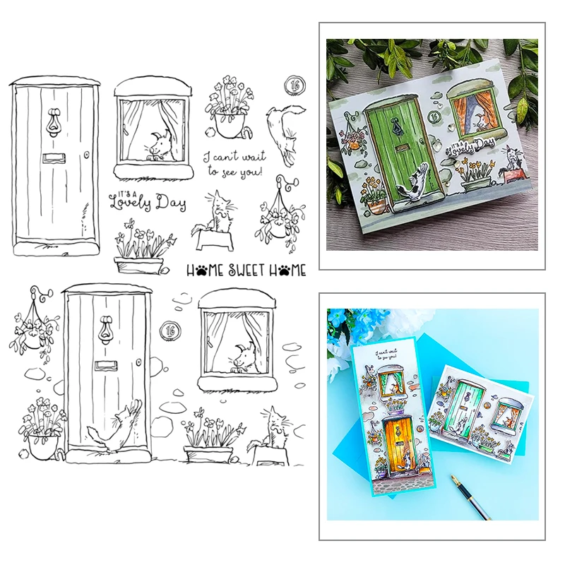 Новинка 2021 прозрачные штампы с изображением животных мыши кота лисы и набор