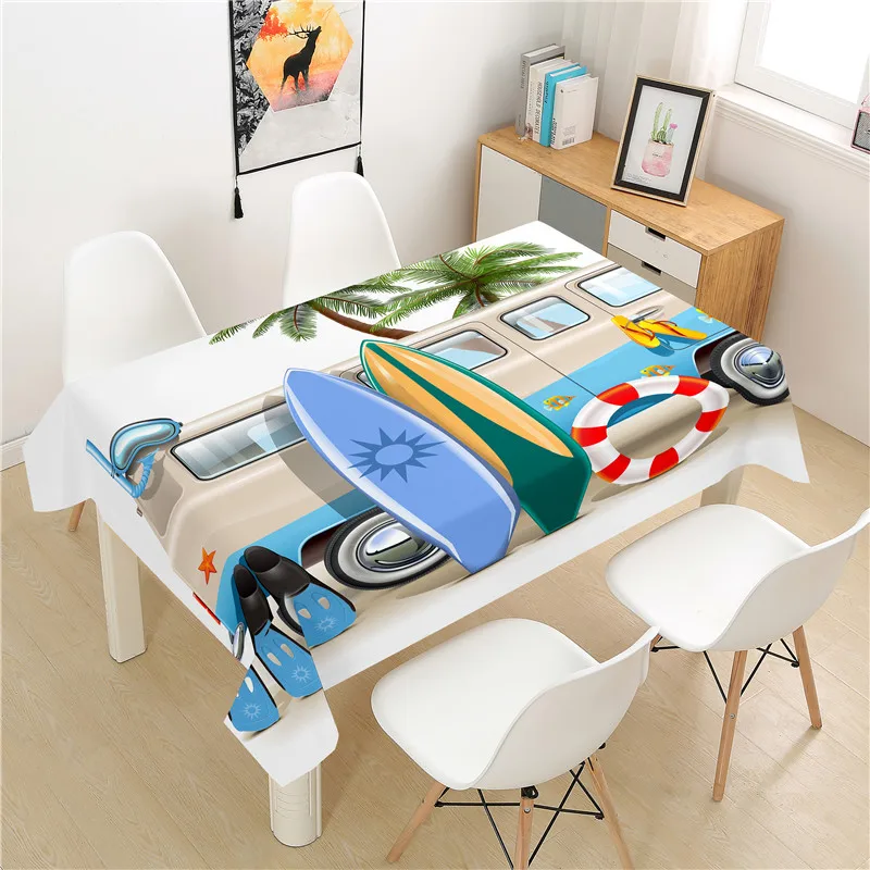 

Скатерть из полиэстера, прямоугольный столик для отеля и пикника, для песчаного пляжа, украшение для стола