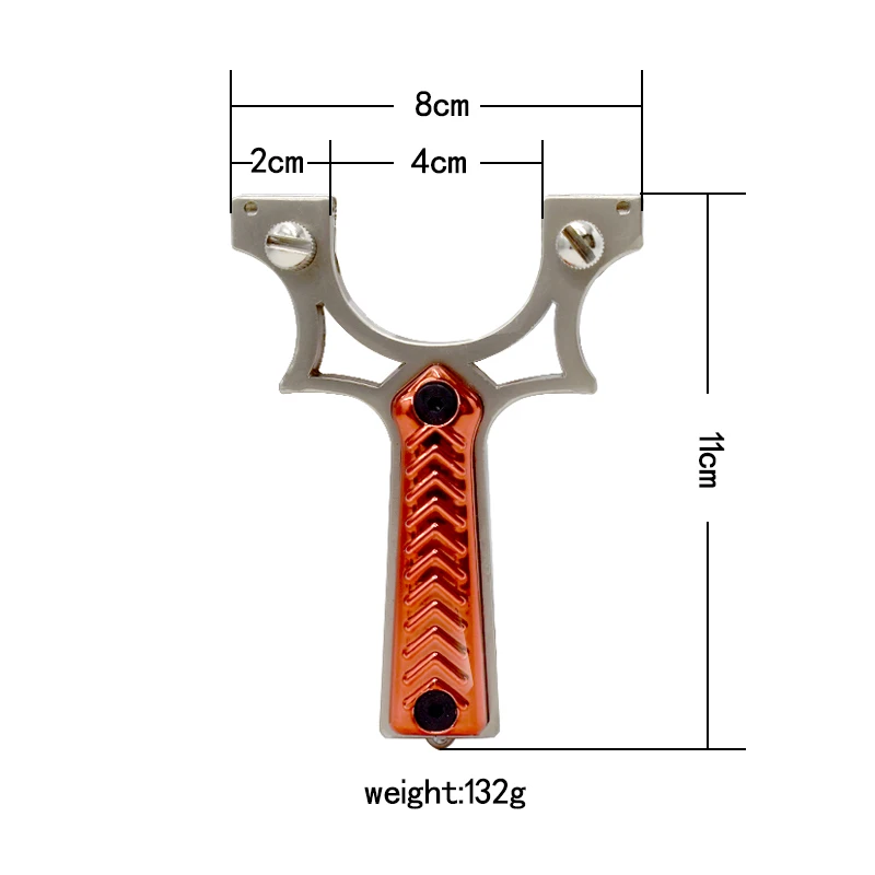 

New Alloy Slingshot with Flat Rubber Band Fast Pressing Design High Precision Level Gauge Sight Catapult for Outdoor Shooting