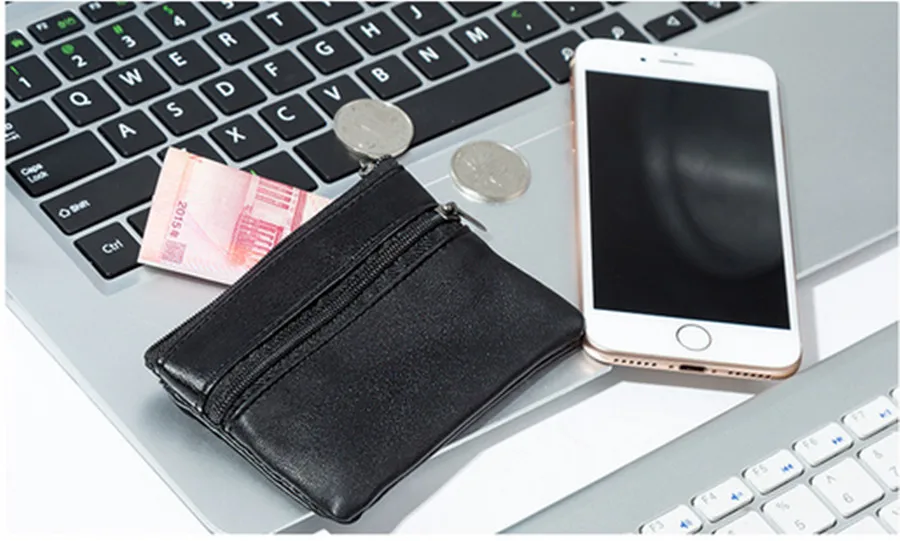 Горячая Мода Мужской кожаный мини кошелек для монет Повседневный