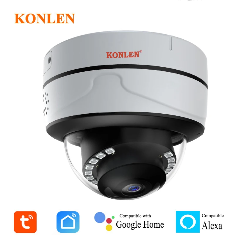 Tuya Smart Life Dome IP камера WIFI уличная Vandalproof CCTV аудио видео наблюдение Googel домашняя Alexa