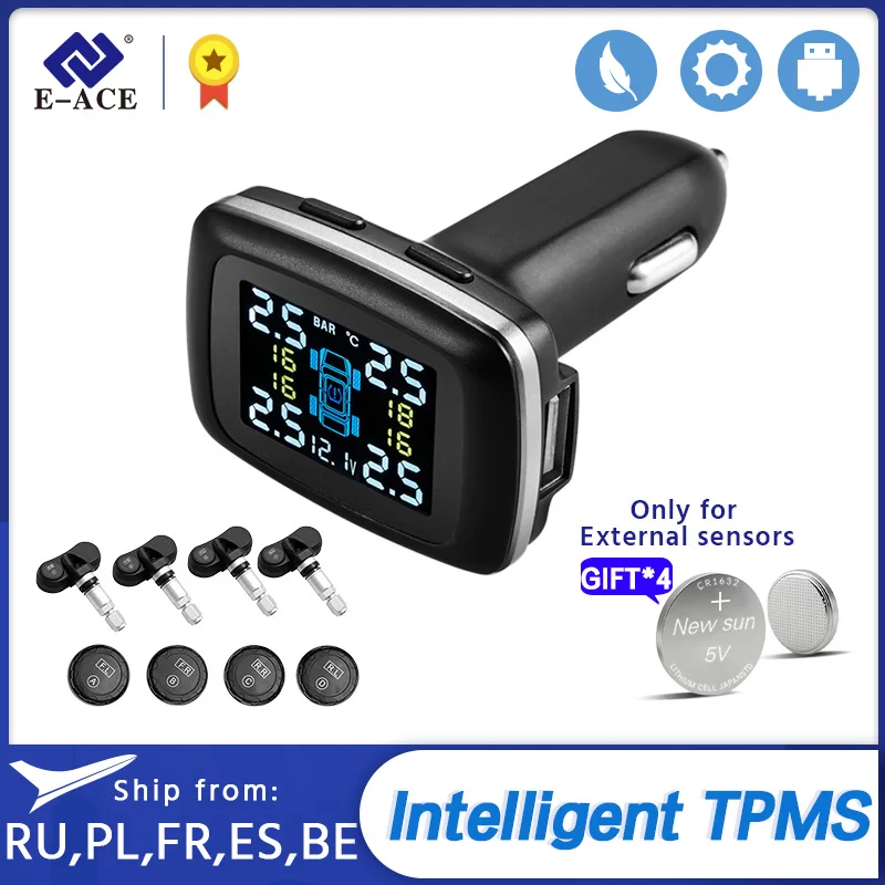 E ACE K06 Мини Автомобильный TPMS прикуриватель Тип система контроля давления в шинах