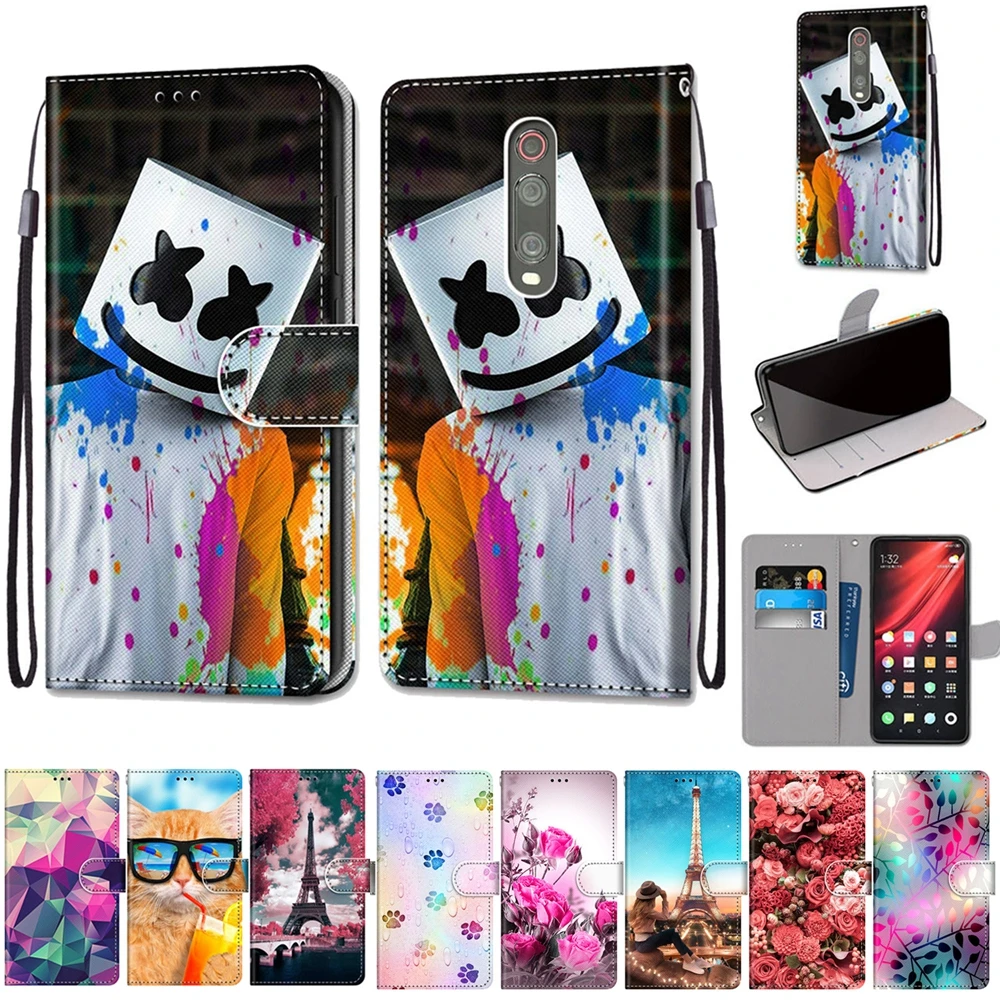 Красный кожаный чехол mi K20 Pro для Funda Xiaomi 9SE CC9E 9 Lite A3 9T Роскошный 3D кошелек Флип