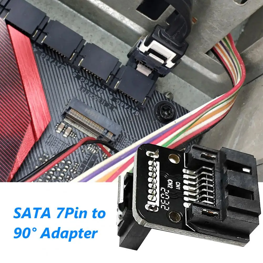 Отличная материнская плата SATA 7Pin 90 градусов угловой Быстрый конвертер Plug Play