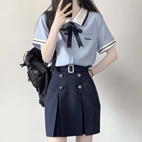 uniform skirt womens suit school uniform short sleeve shirt two piece college skirt