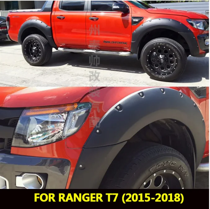 9 дюймов арок колесная арка аксессуары черный Цвет Брызговики для Ford Ranger T7