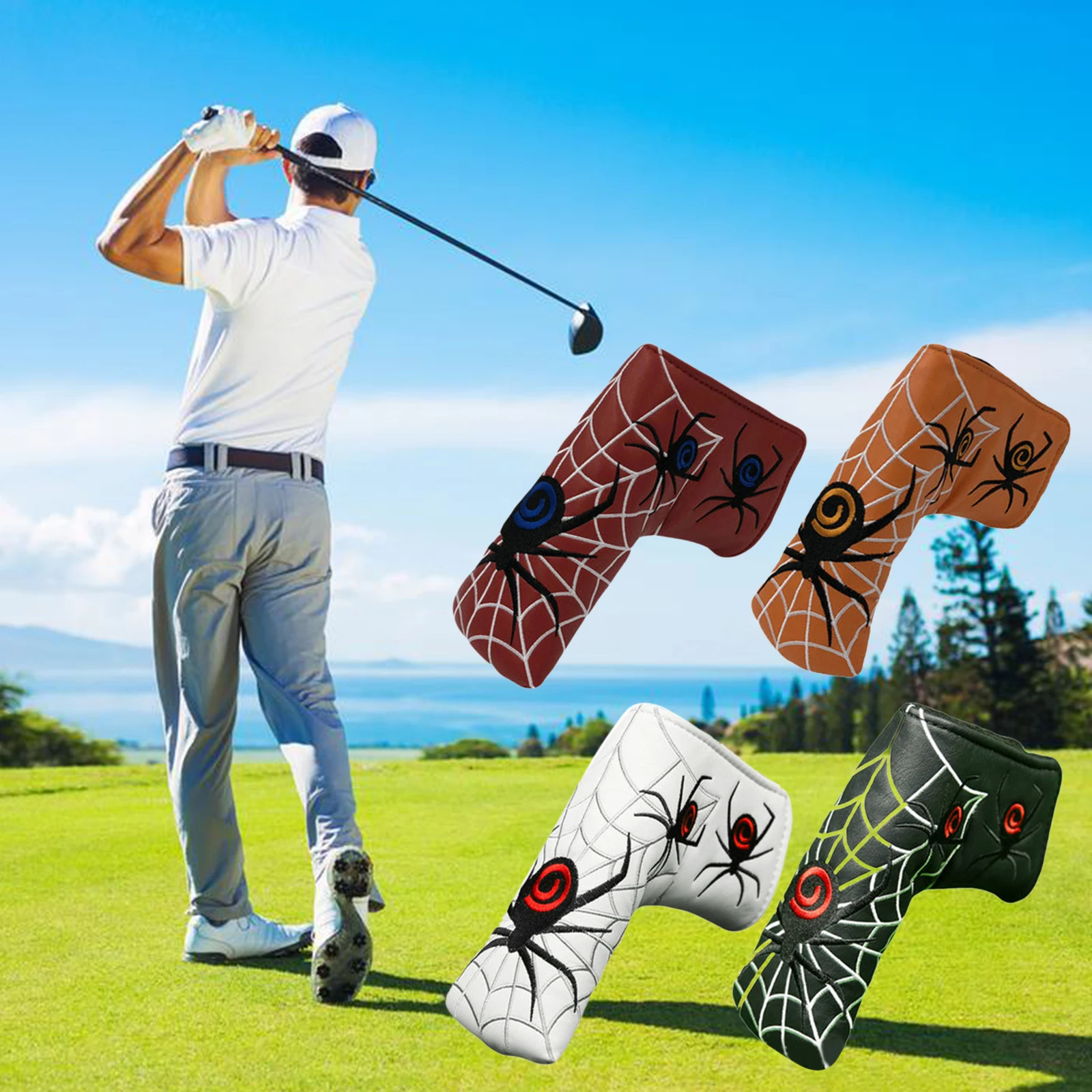 

Durable PU Golf Club Headcover Blade Putter Protector Transport Head Cover