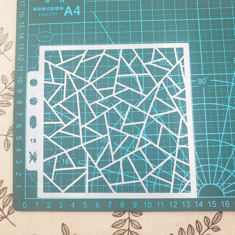 2pc Letter Triangle Stencil Painting Template DIY Walls Scrapbooking Diary Album Coloring Embossing Decoration Graffiti Reusable |