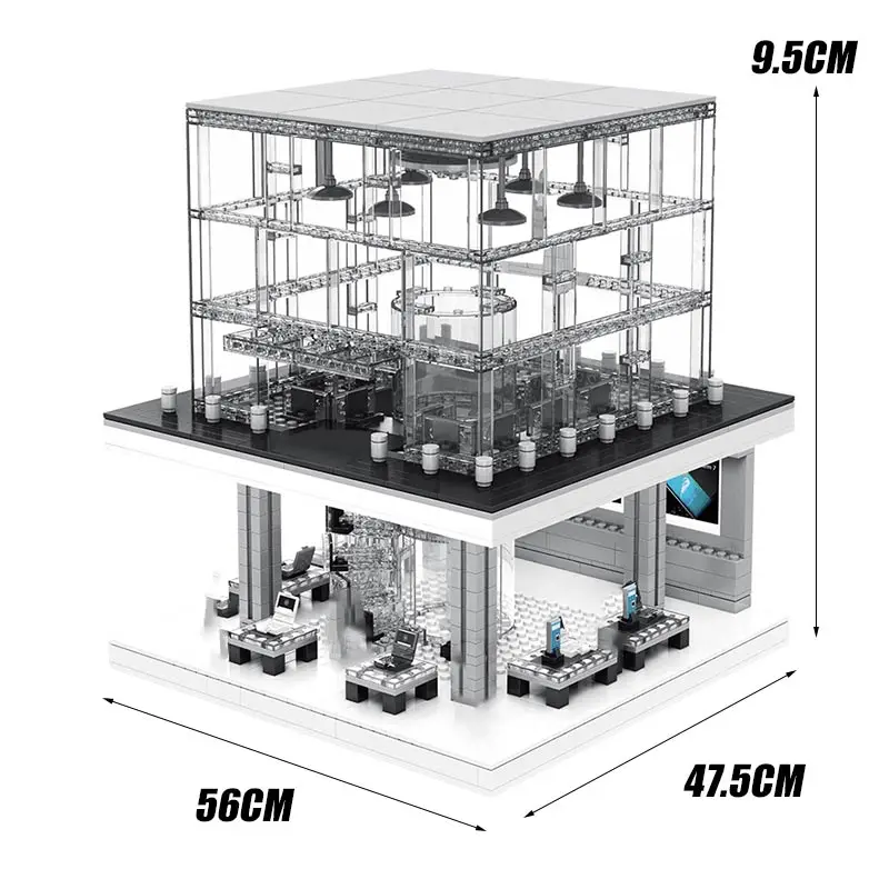 

LED Light Toy Expert Street view Apple Store Building Blocks Bricks Sets Model Classic Phone Compatible Christmas Gift