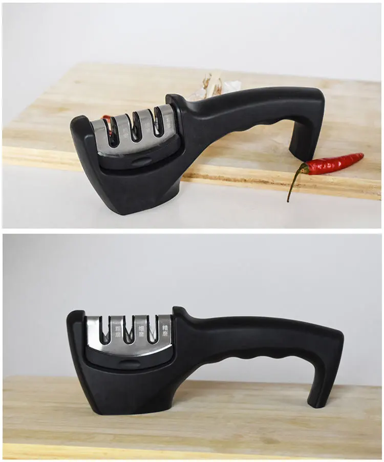 

Kitchen Manual Sharpener Diamond Tungsten Steel Grinding Artifact Multifunctional Sharpening Stone Rod Quick Sharpener New