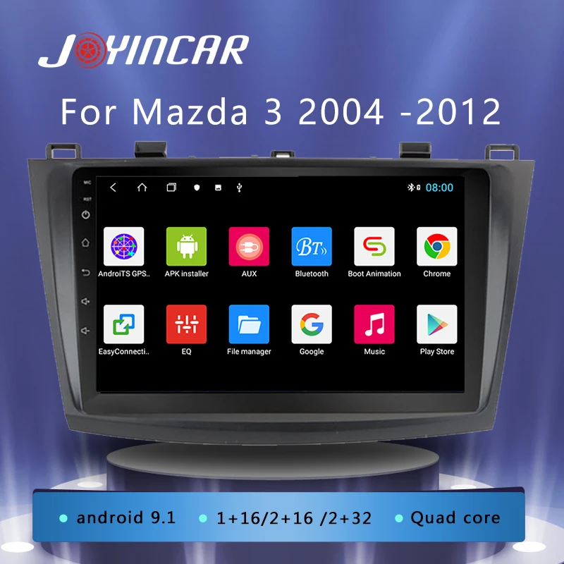 

Мультимедийный плеер для Mazda 3 2004-2012, 2din, Android 9,1, четыре ядра, стерео радио, GPS-навигация, Bluetooth, Wi-Fi, без DVD-плеера