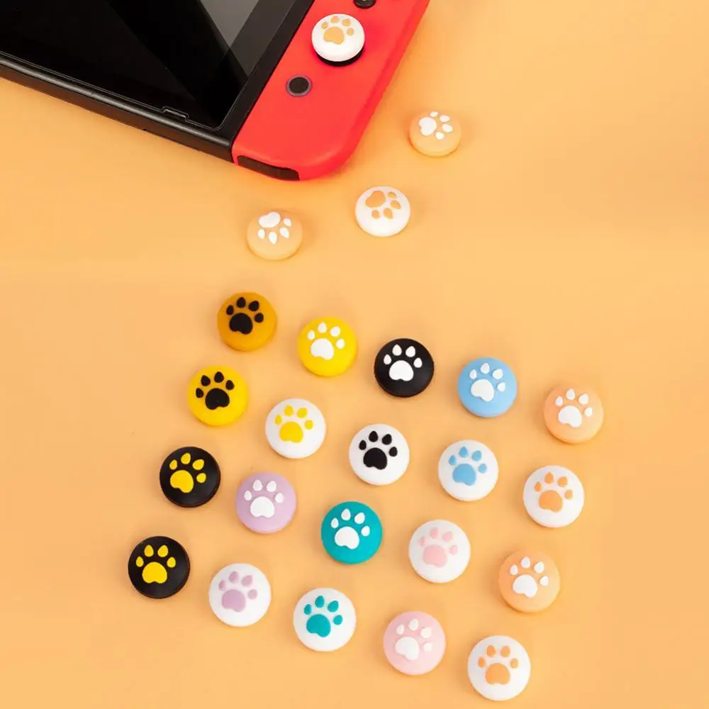 

4Pcs Cat Paw Joystick Thumb Stick Grip Cap for NS Switch Lite Game Controller