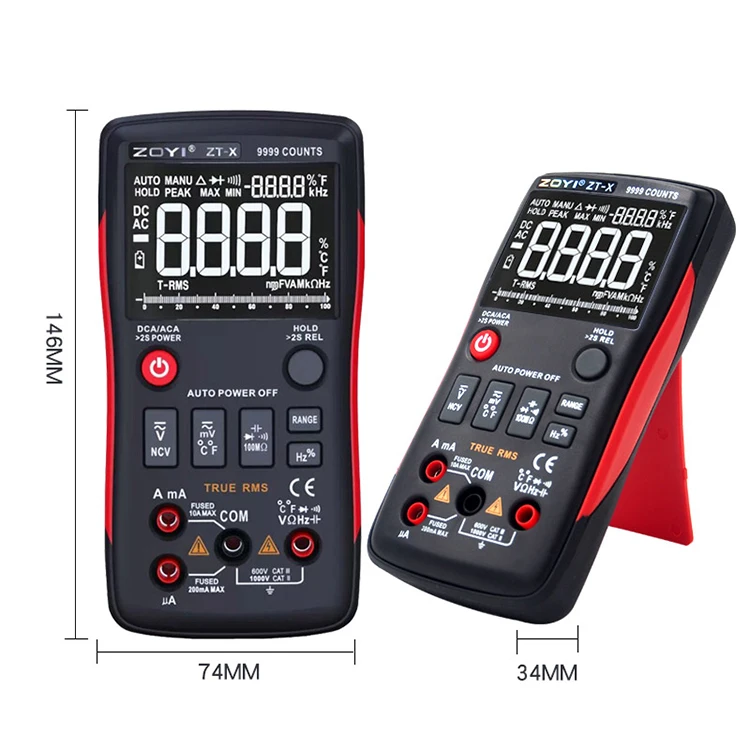 

Portable 9999 True - RMS Multimeters LCD Display Digital Auto Ranging Multimeter for sale