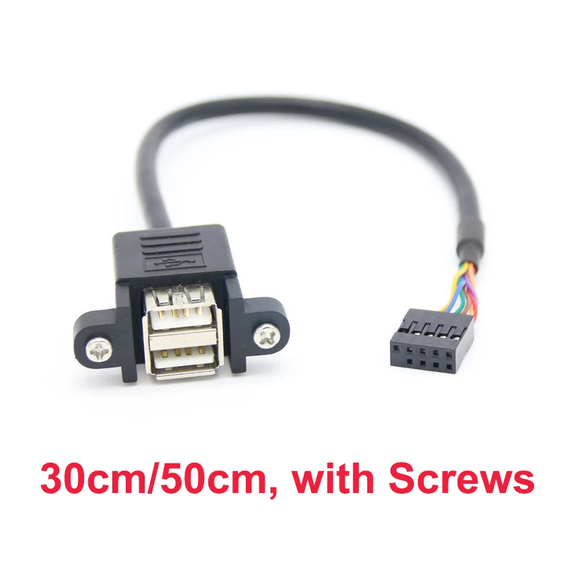 Внутренняя Материнская плата для ПК чехол с 9 контактным на 2 портовый USB 0