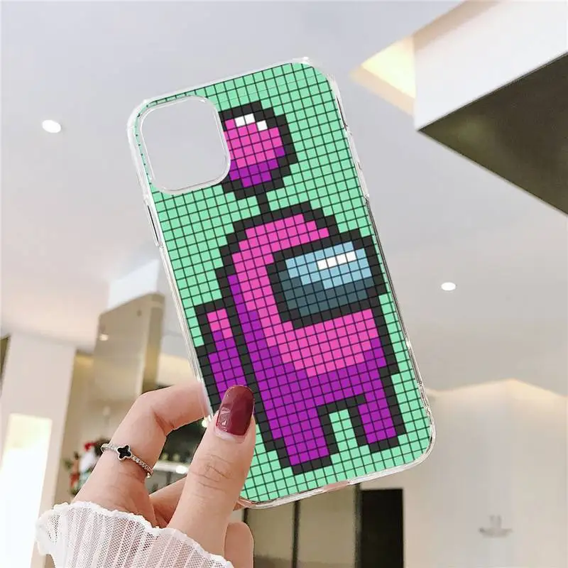 

Among Us Phone Case Transparent soft For iphone 5 5s 5c se 6 6s 7 8 11 12 plus mini x xs xr pro max