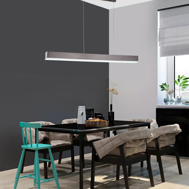 Современная светодиодная Люстра для столовой длинные офисные светильники в