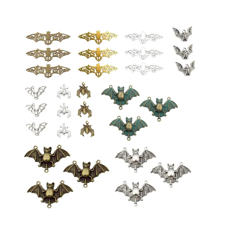 

10pcs diy jewelry accessories handmade materials retro alloy ancient gold bat necklace bracelet pendant factory direct sales