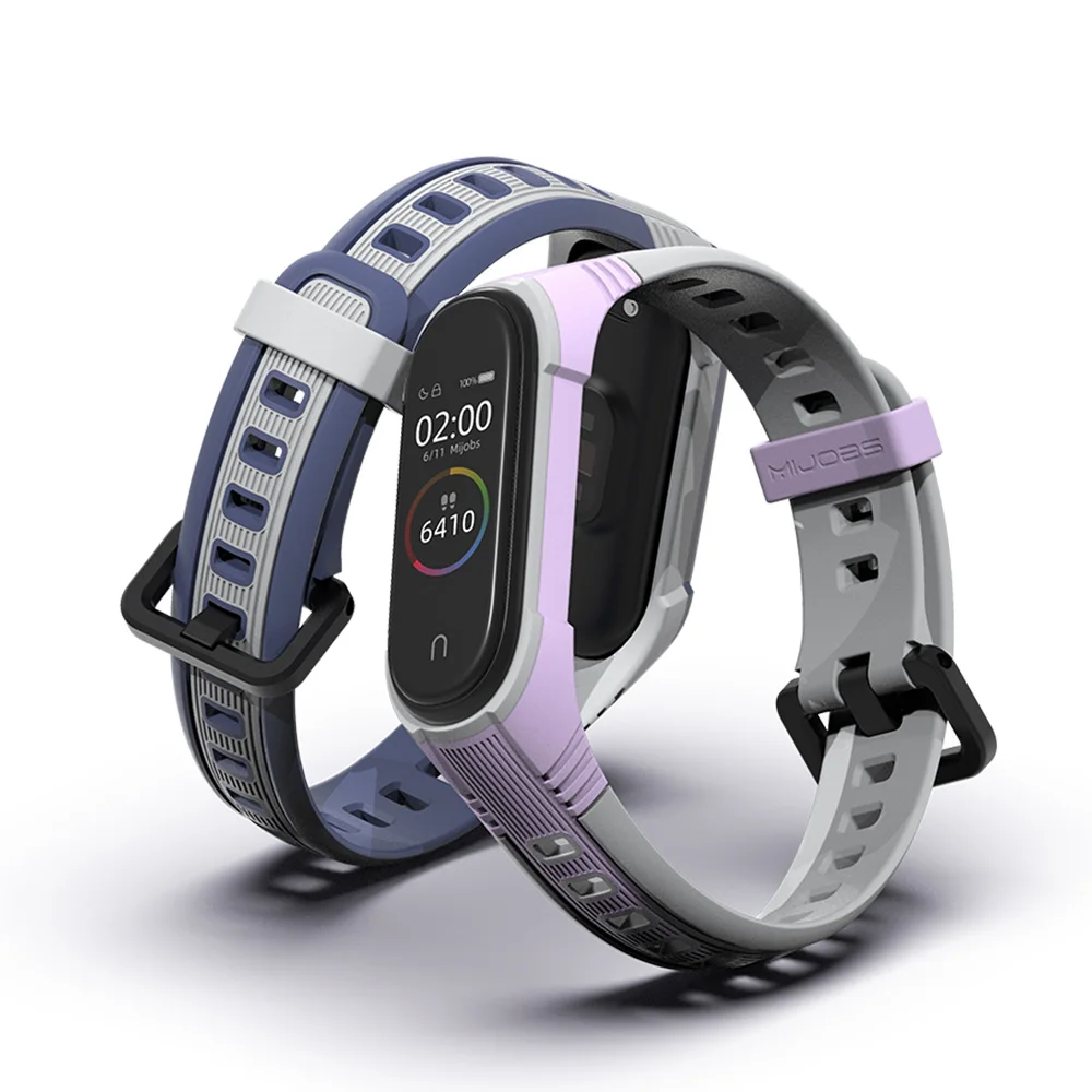Спортивный ремешок Mi Band 3 4 5 X силиконовый браслет на запястье для xiaomi mi band Miband