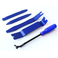 hot 5pcs durableportable blue plastic car trim removal tool kit set door panel fastener auto dashboard plastic tools remover