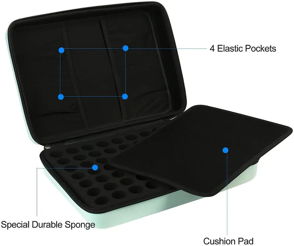 Чехол для эфирных масел 70 бутылок + наклейки Открыватель трубки пипетки и многое