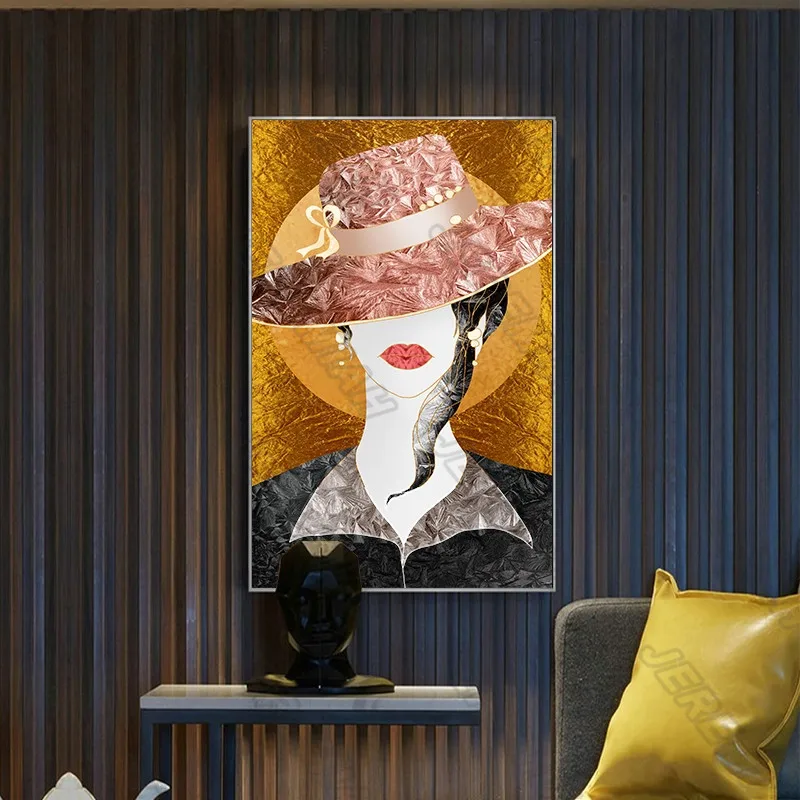 

Figure Painting Waterproof Ink Frameless Canvas Painting Nordic Poster Print Art Picture Modern Living Room Decoration