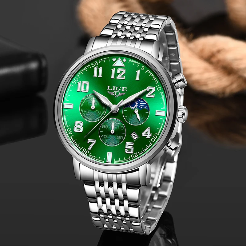 Модные мужские часы с хронографом Спортивные Повседневные кварцевые деловые