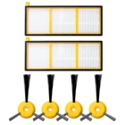 2 шт. фильтры + 4 шт. боковые щетки для Shark ION RV700 RV720 RV750 RV750C RV755 Запчасти для пылесоса запасные аксессуары