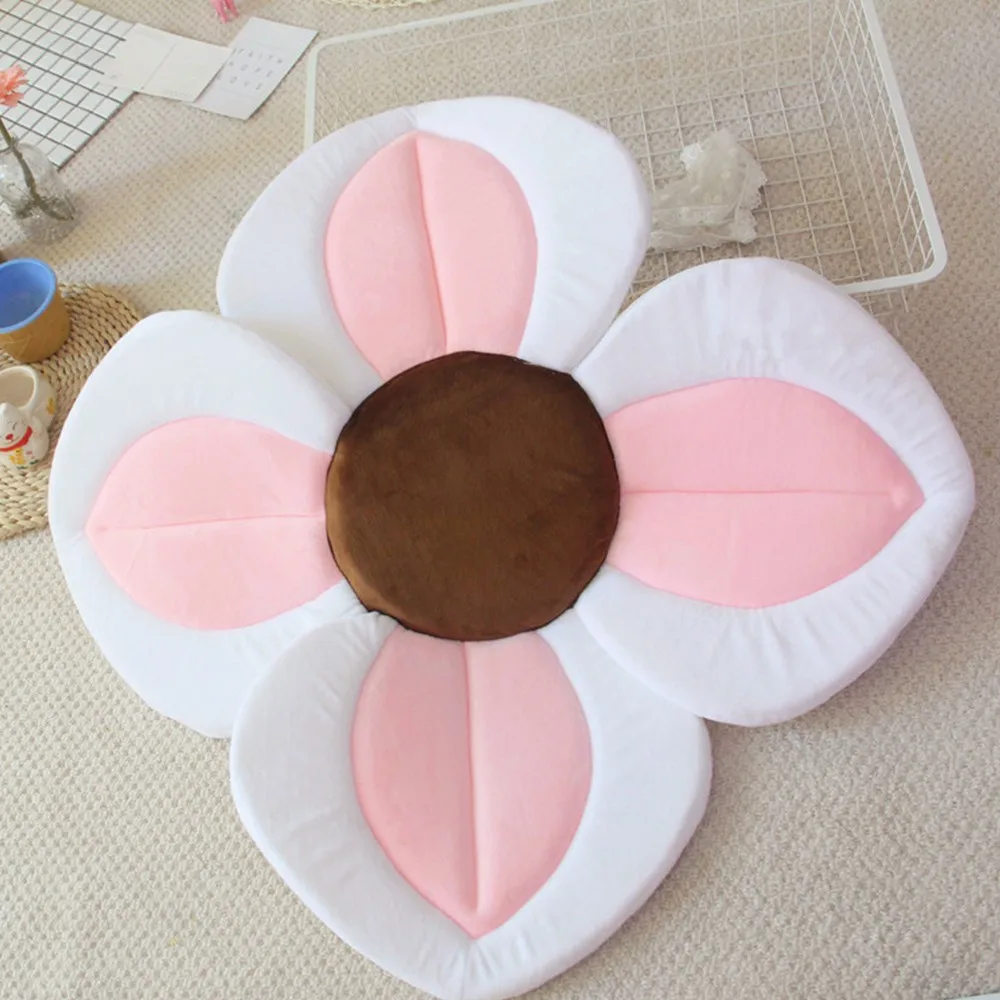 Baby Shower Blooming Flower Newborn Bathtub Foldable Lotus shape Cushion skin Bath pad portable bath tub Soft Seat Play mat