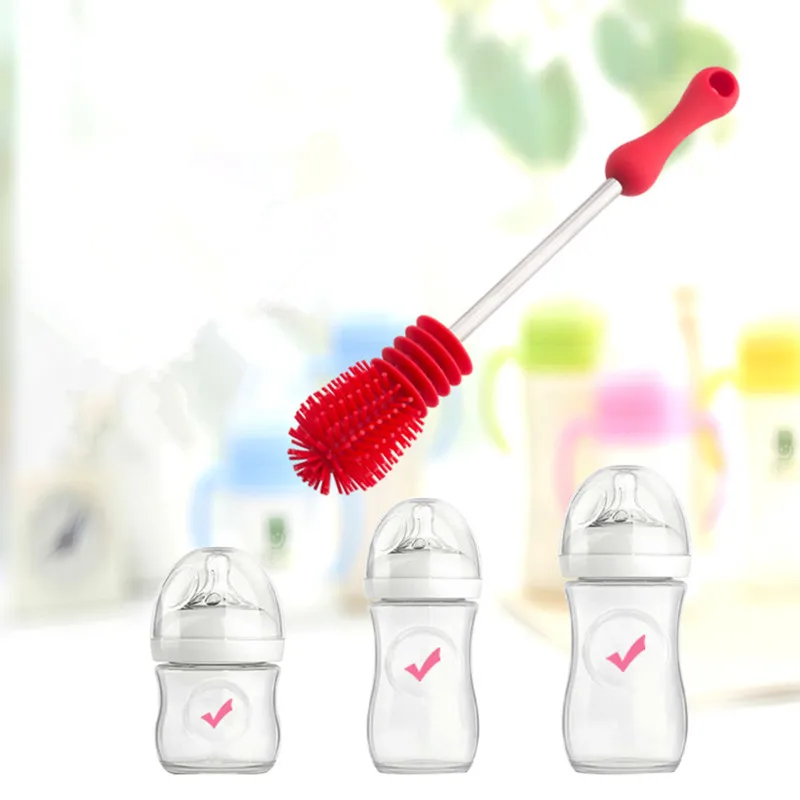 Креативная силиконовая щетка для бутылочек уникальный дизайн детские бутылочки
