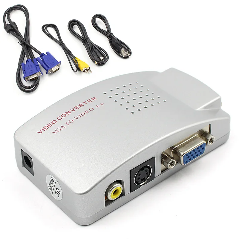 Универсальный адаптер NTSC PAL VGA для ТВ AV RCA конвертер видео переключатель коробка