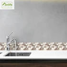 FunlifeНаклейки для плитки, Съемный Фон для телевизора, голубая треснувшая плитка, античная мозаика, съемная самоклеящаяся плитка для кухни