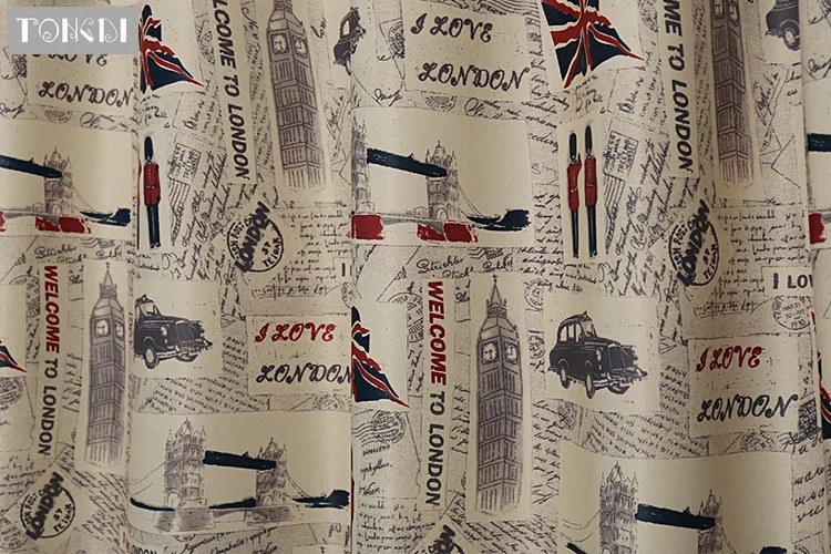 TONGDI Детские затемненные шторы мультяшный принт Юнион Джек для дома спальни