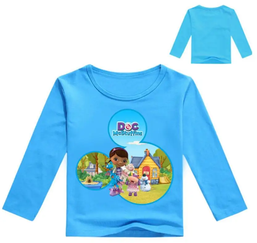 Детская толстовка г. Детская весенняя куртка детская одежда с принтом «Toy Doc Mcstuffins» хлопковые толстовки с капюшоном для детей Одежда для девочек, верхняя одежда