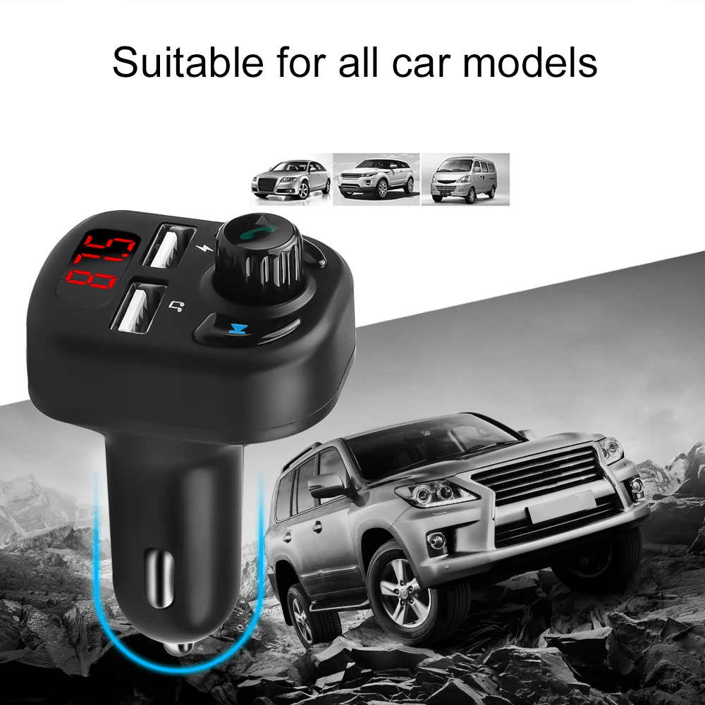 Автомобильные зарядные устройства KEBIDU с двумя Usb-портами Bluetooth 5 0 громкая связь