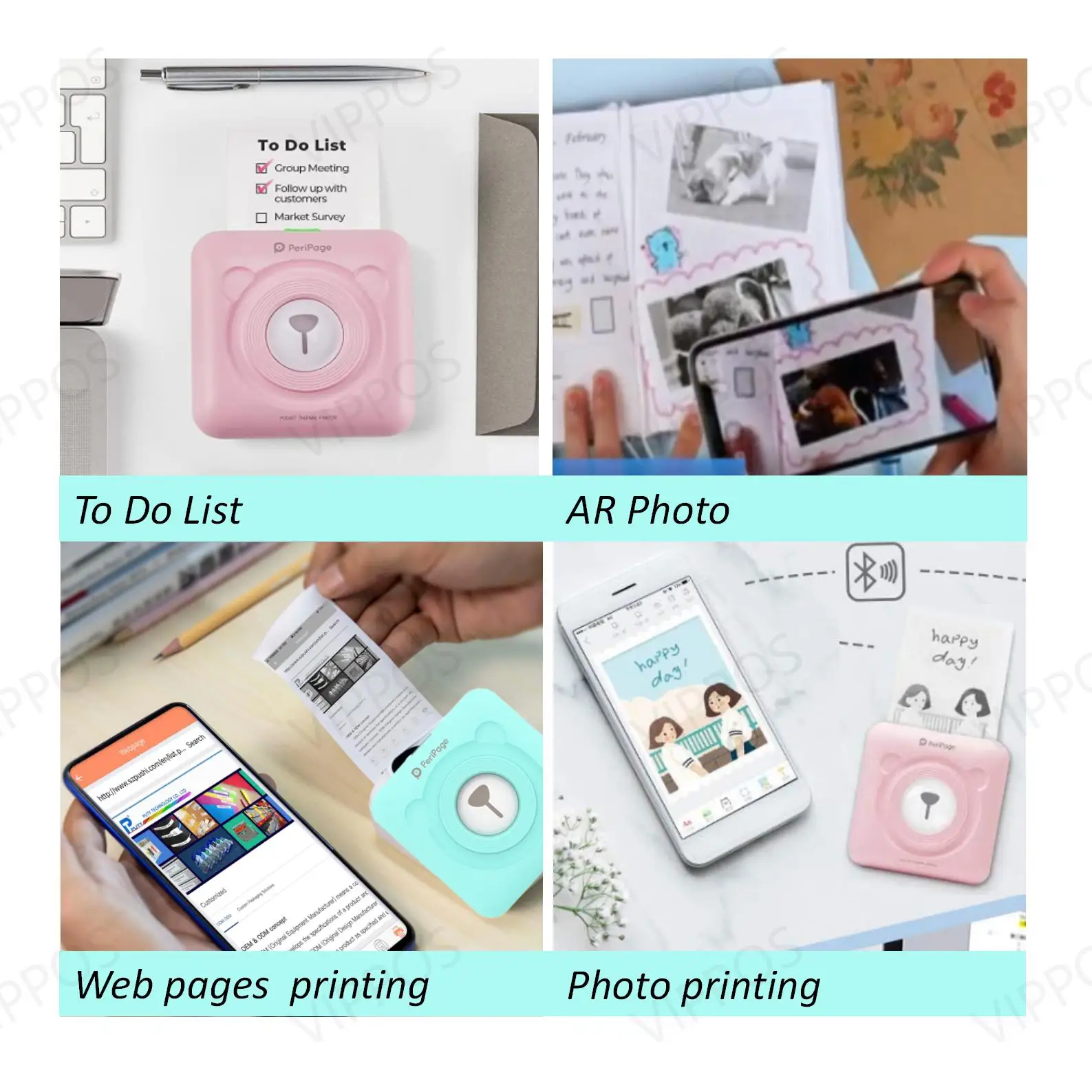 PeriPage 304 DPI карманный мини-принтер с Bluetooth для фотографий беспроводной переносной
