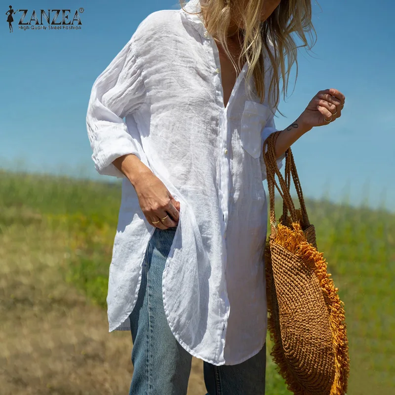 

Женская Асимметричная рубашка с длинным рукавом, на пуговицах, с отворотом, на весну, 2021